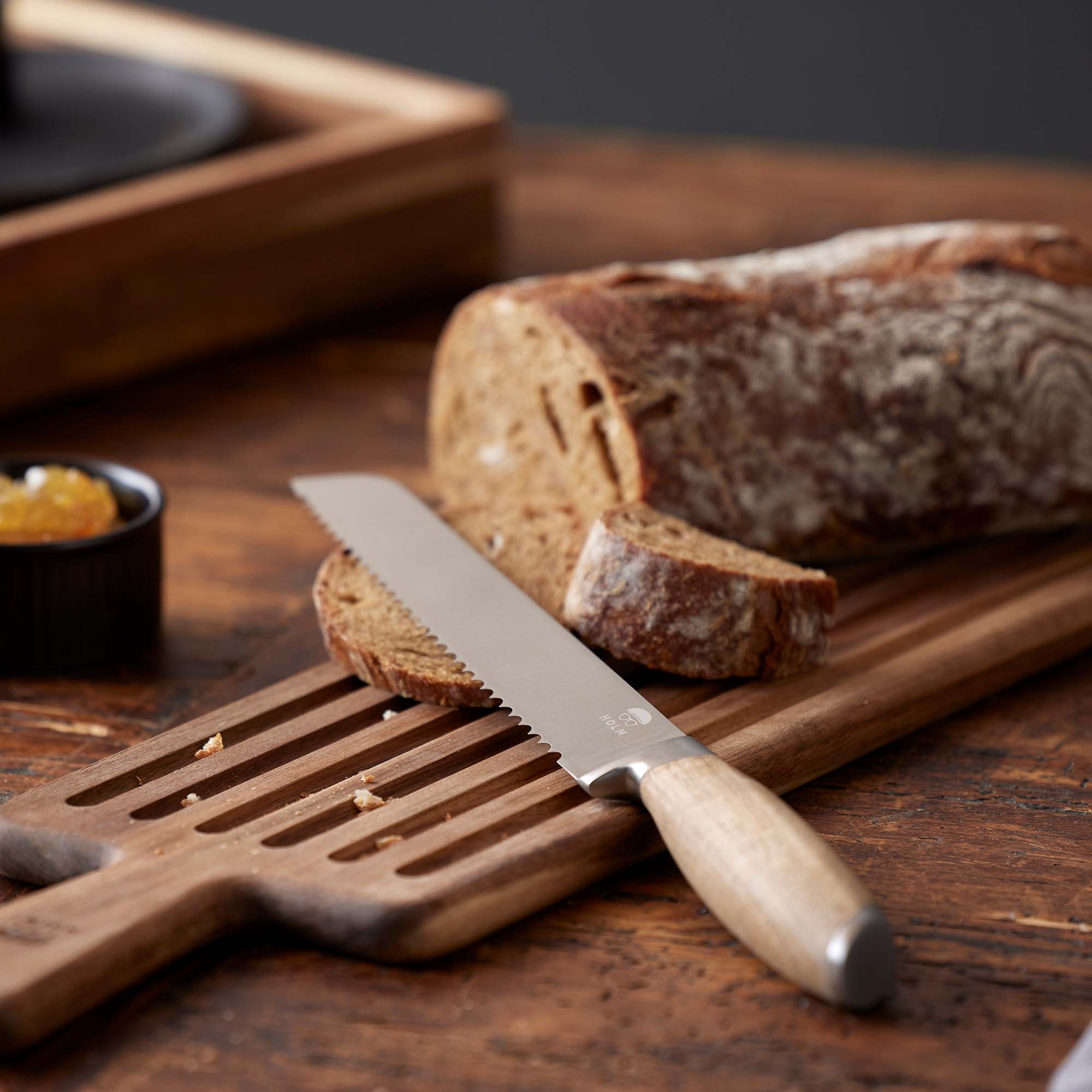 Holm Skjærebrett m/Brødkniv