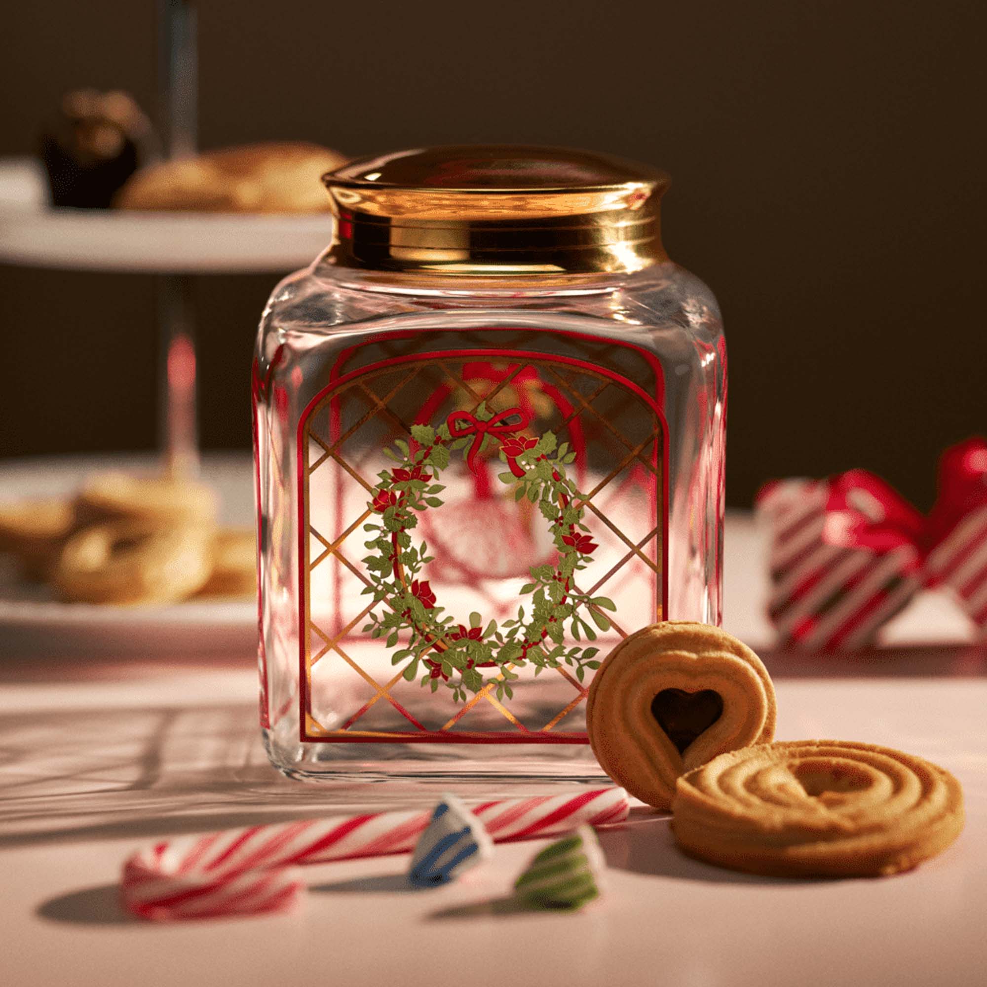 Holmegaard Julekakeglass m/Lokk 2025