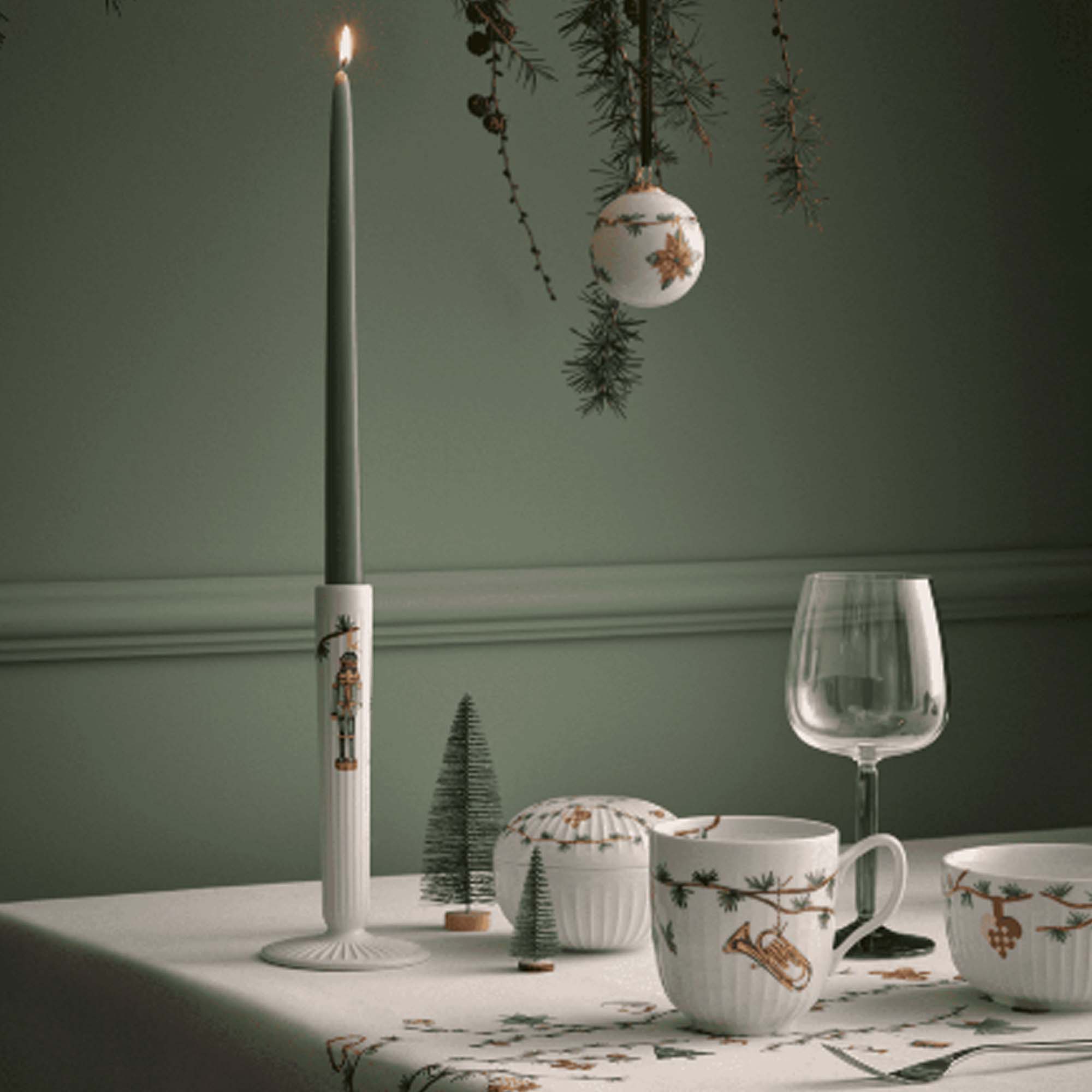 Hammershøi Lysestake m/Julemotiv