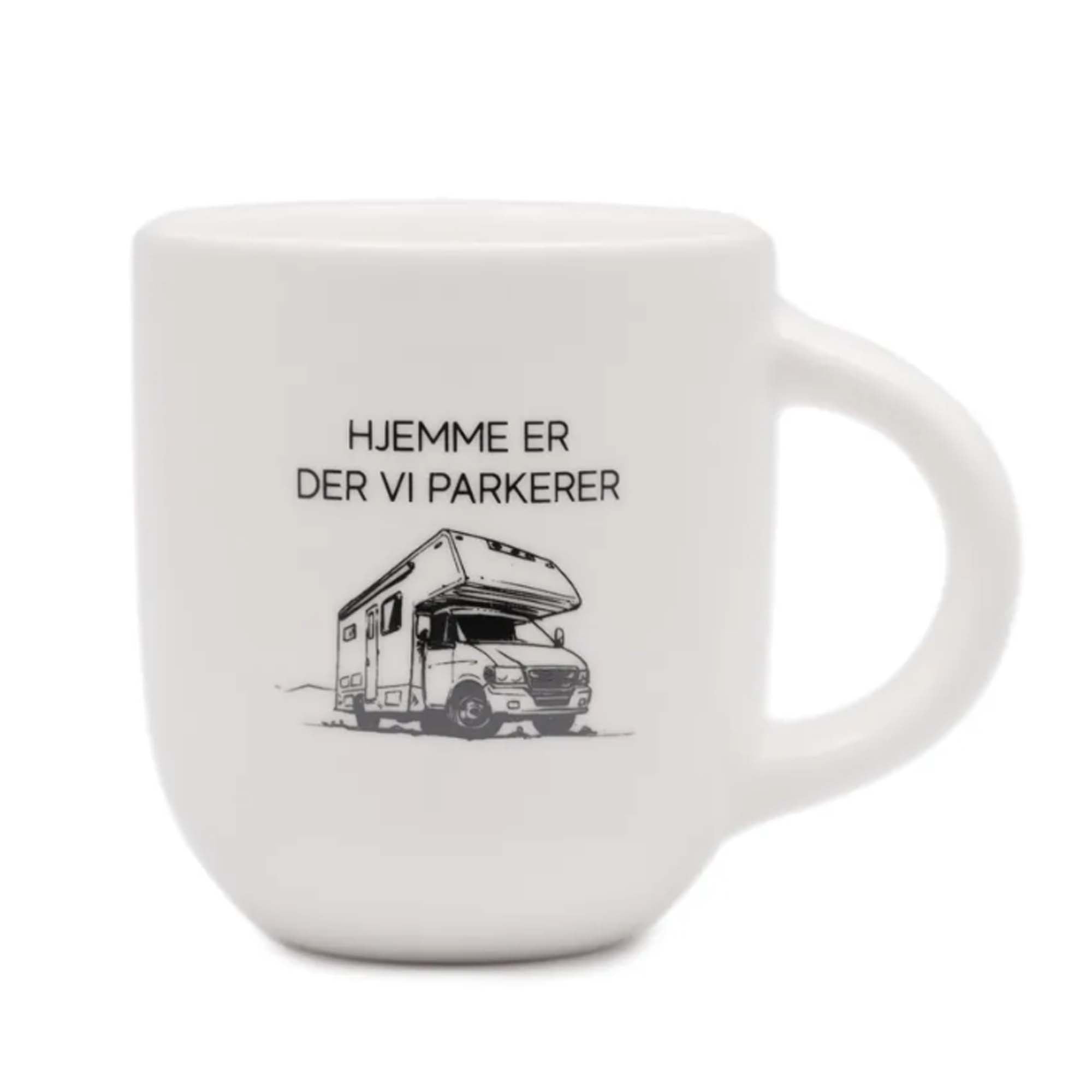 Kopp m/Tekst Hjemme Er Der Vi Parkerer