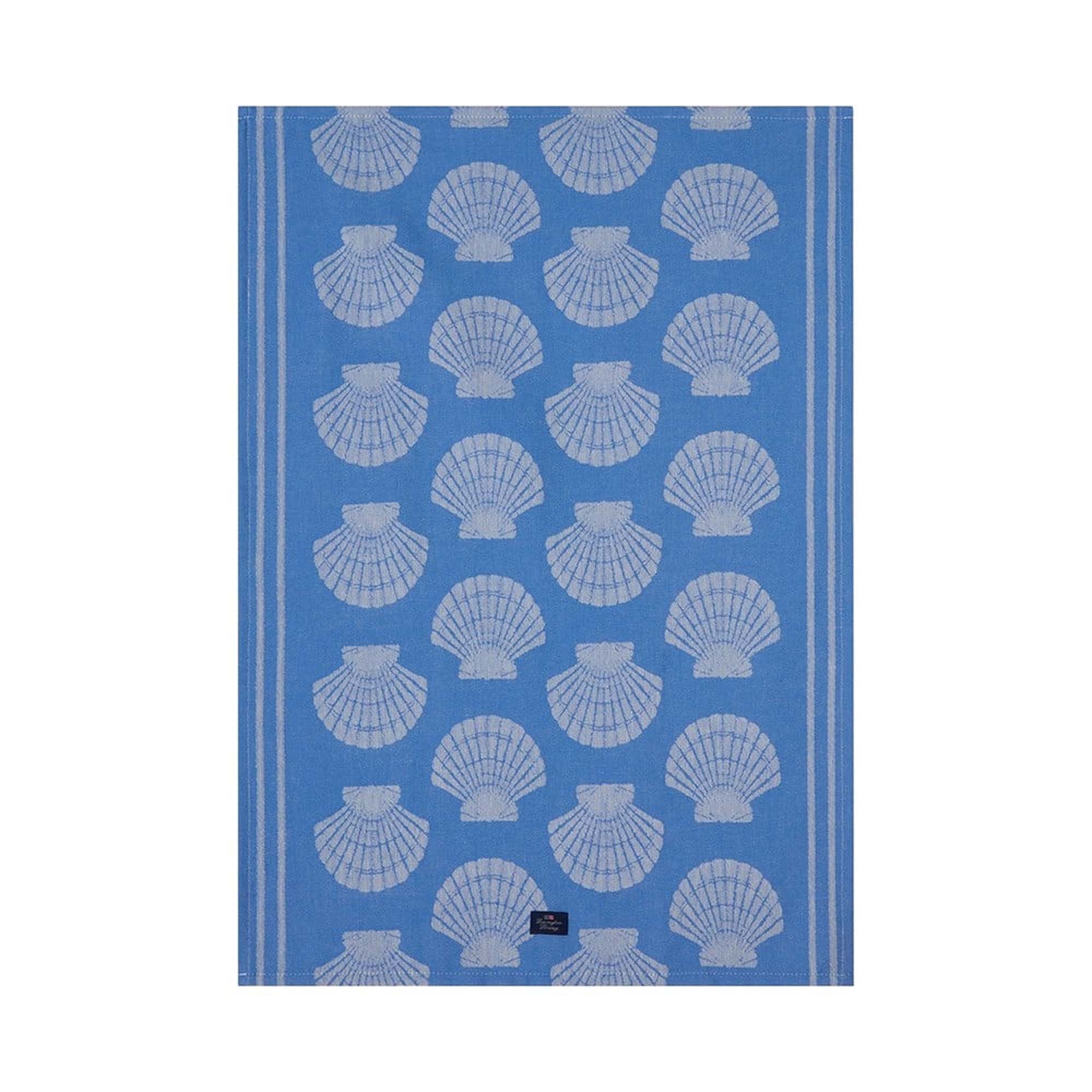 Lexington Kjøkkenhåndkle Blå m/Skjell 50x70cm