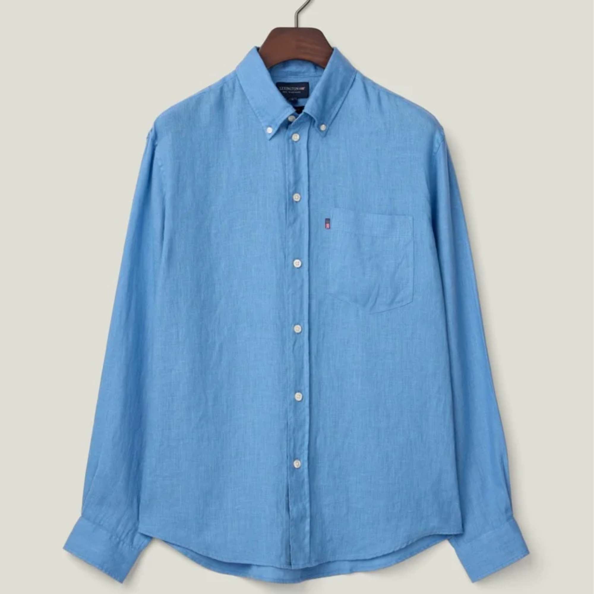 Lexington Linskjorte Herre Lys Blå Lin