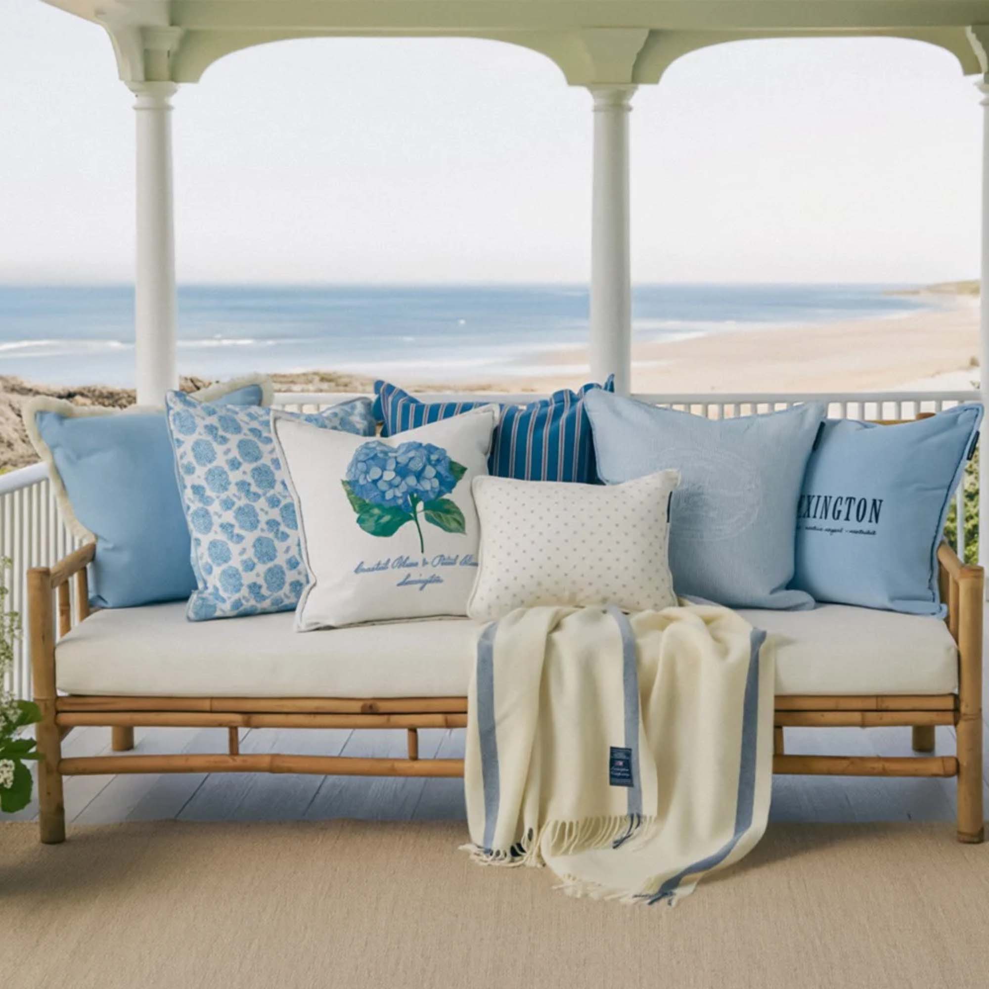 Lexington Putetrekk  Blå/Hvitstripet 50x50cm