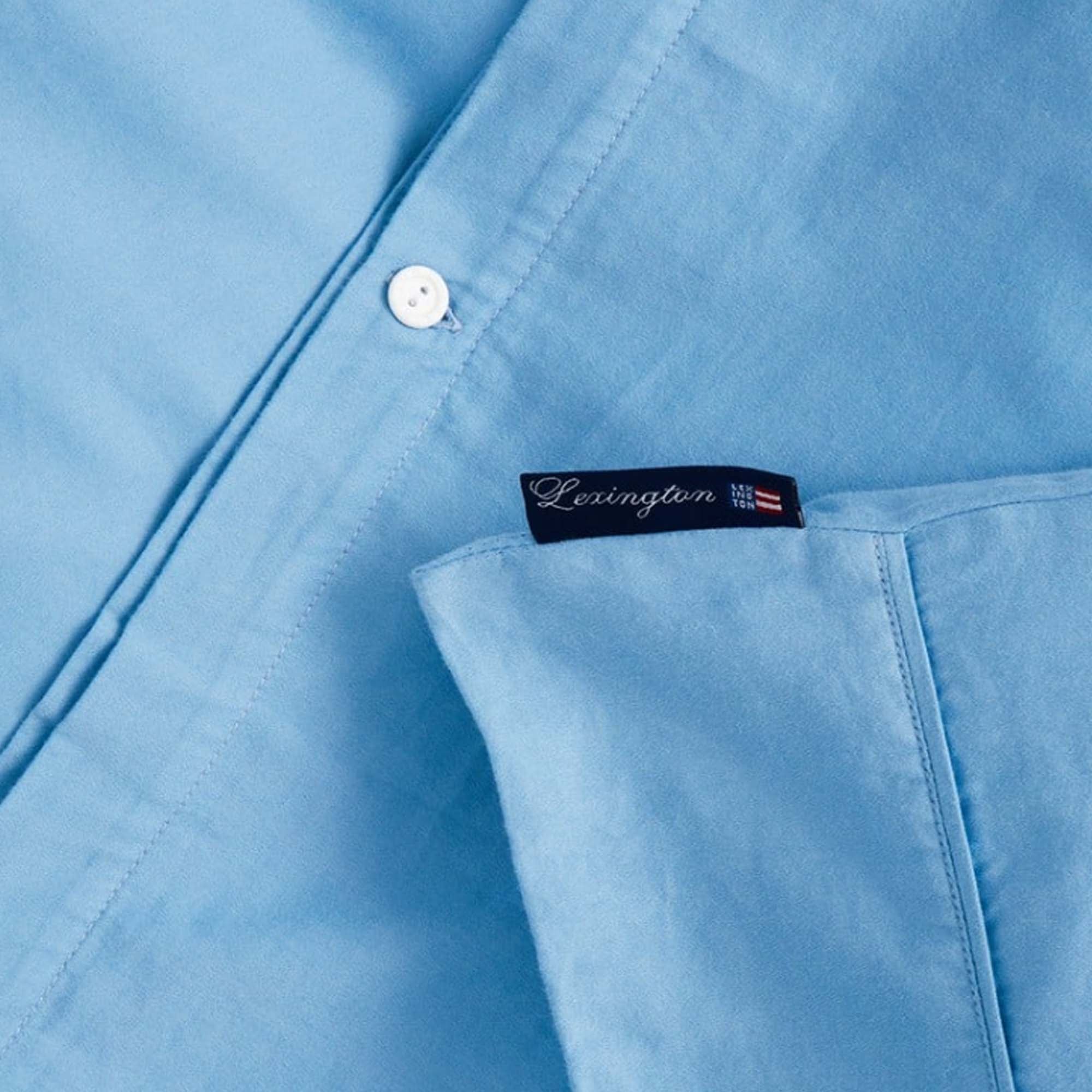 Lexington Himmelblå Vasket Bomullssateng