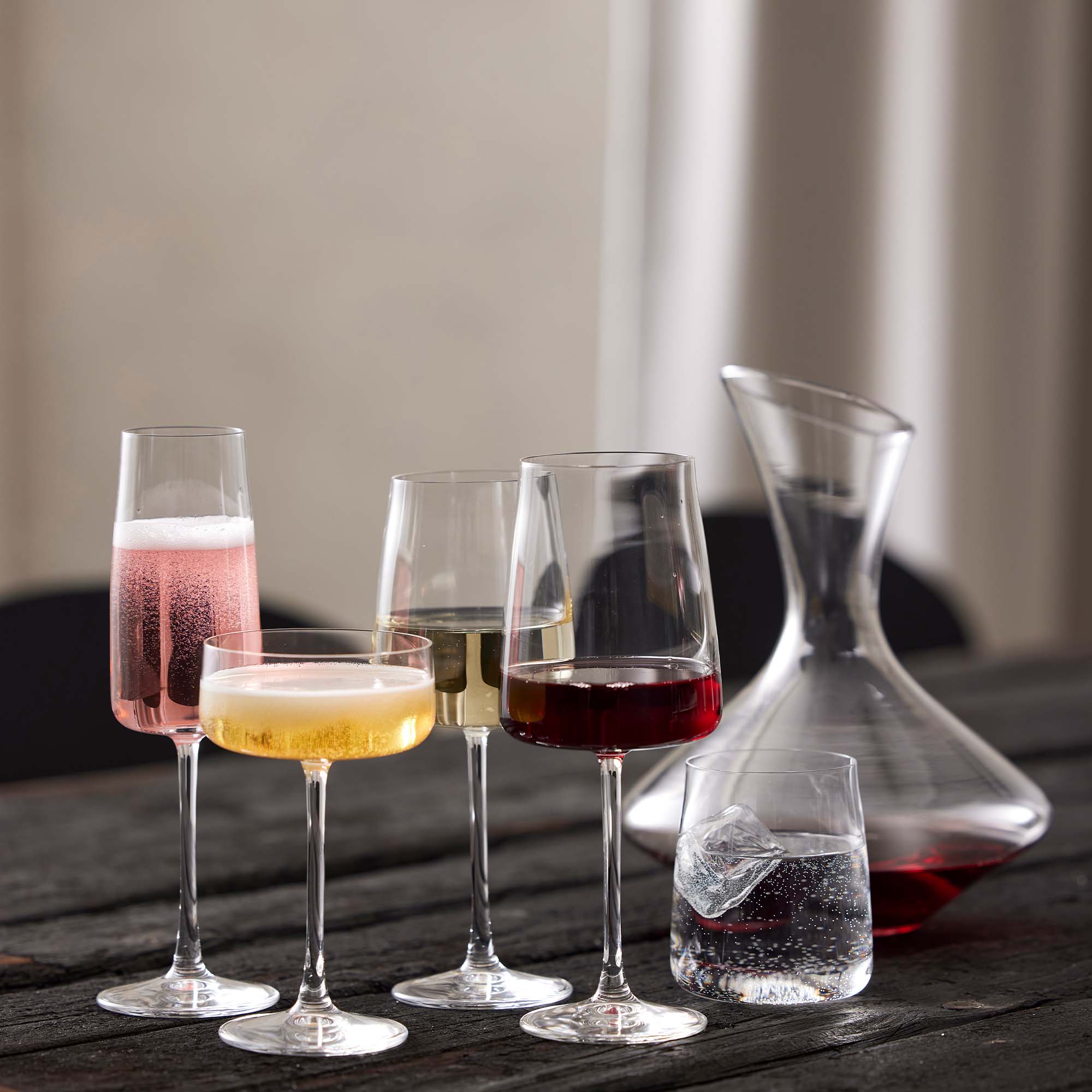 Lyngby Glas Krystal Rødvinsglass Zero 4 stk