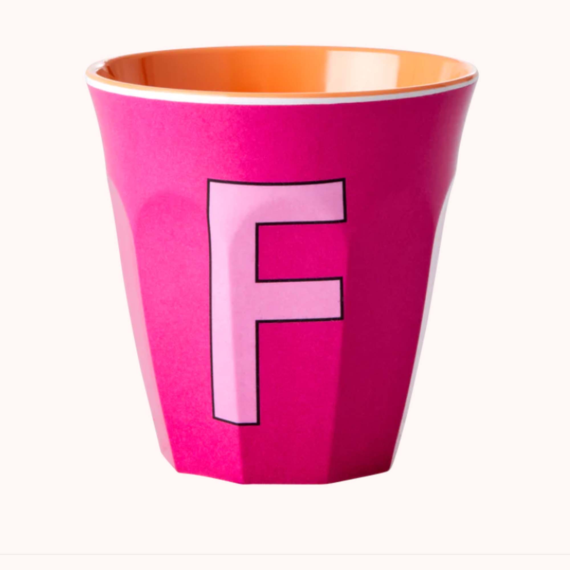 Rice Melamin Bokstavkopp F