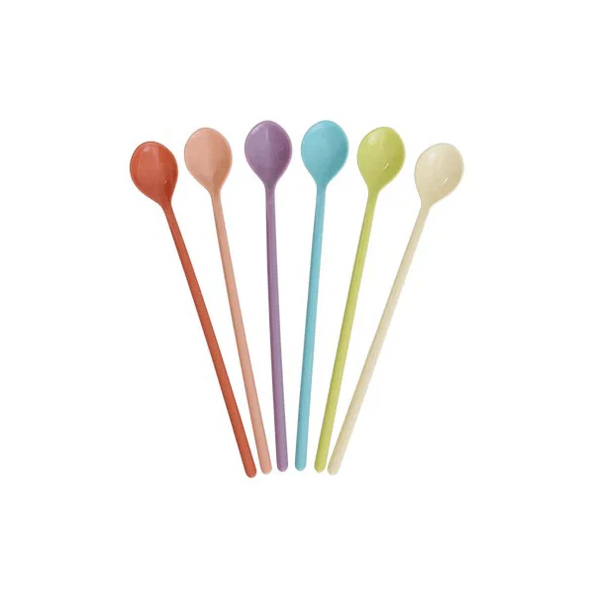 Rice Melamin Latteskje 6pk. ass. farger