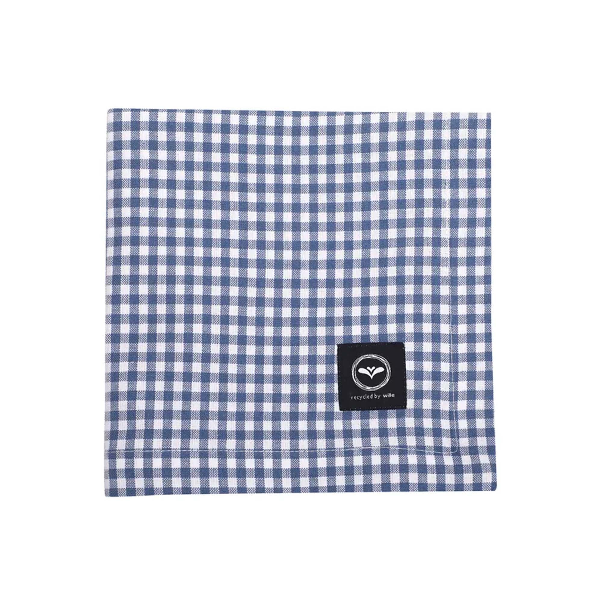 Wasa Ecotextil Duk 90x90cm Blårutet/Hvit