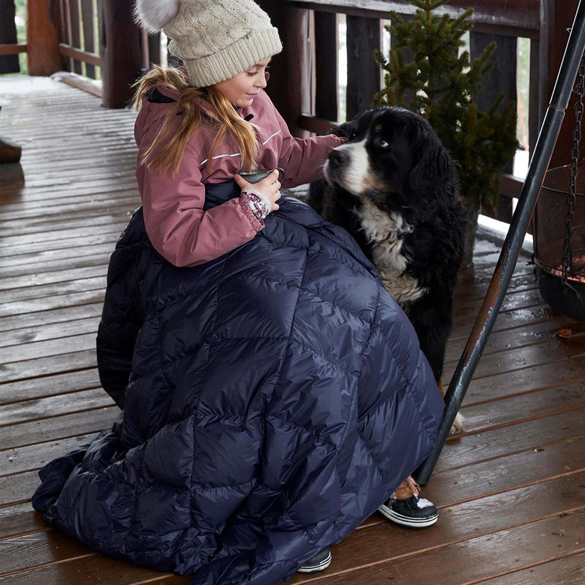 Norsk Dun Dunpledd Blå