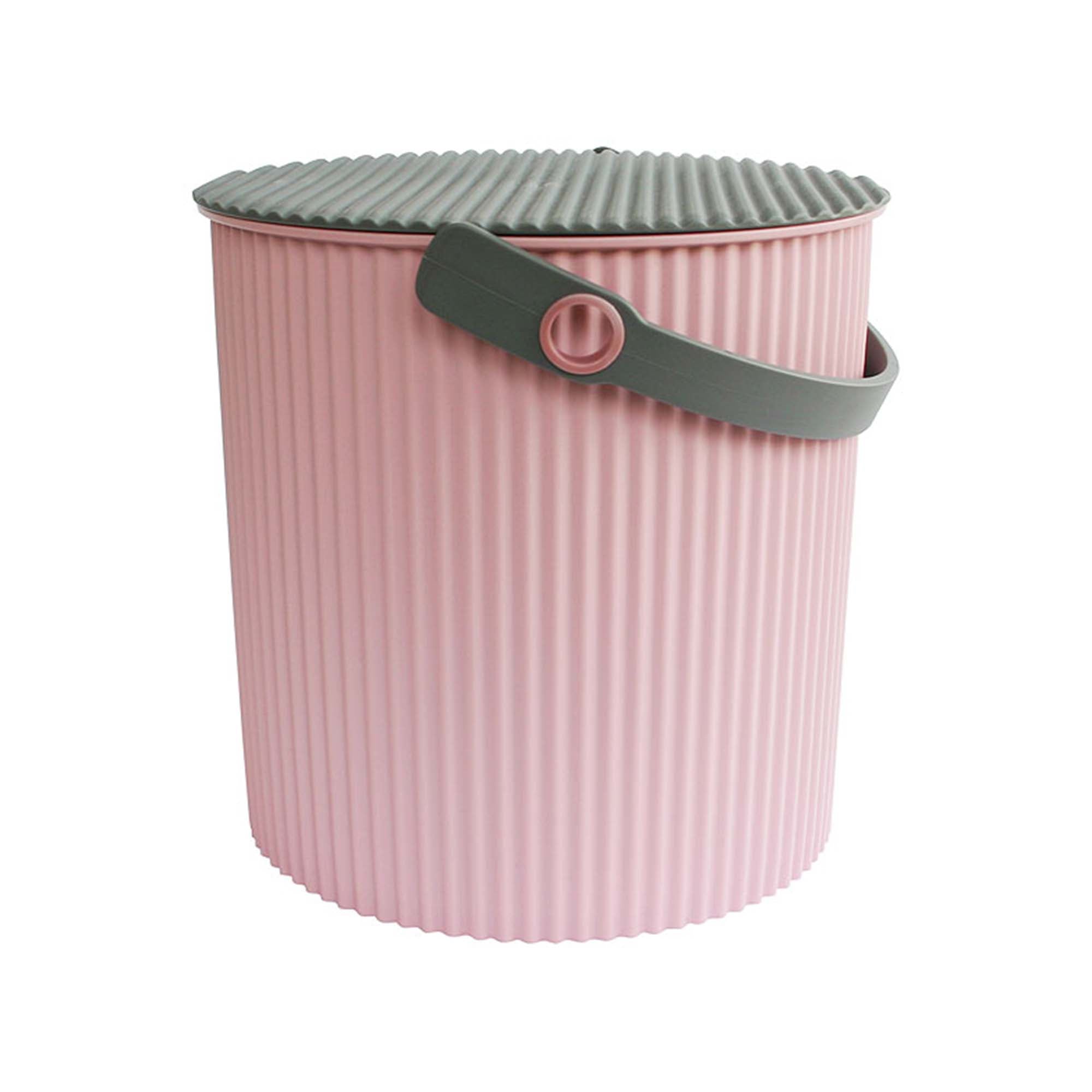 Omnioutil Bøtte m/Lokk 20L - Rosa/Grå