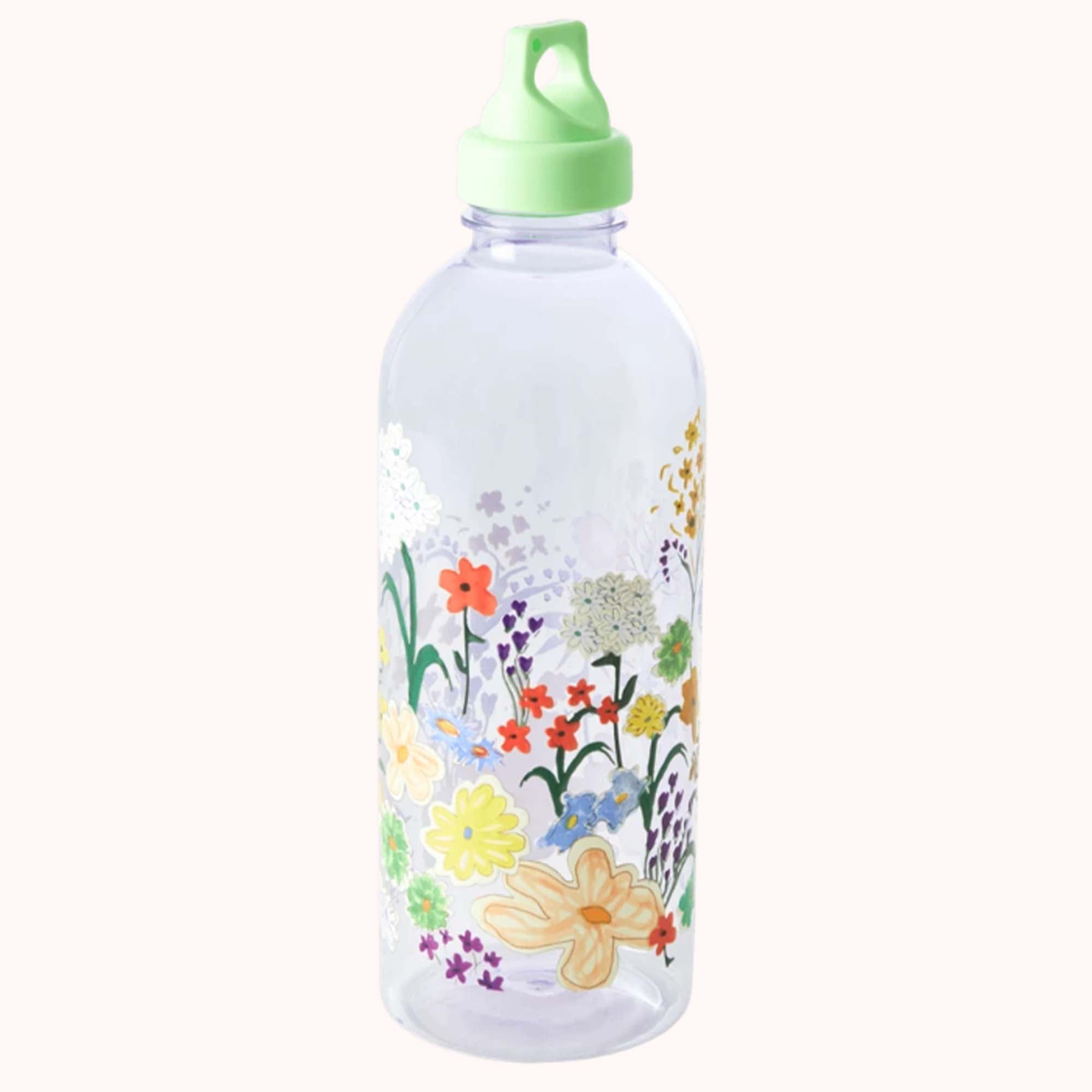 Rice Vannflaske m/blomstermotiv